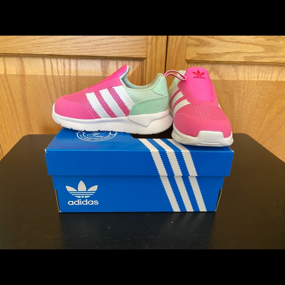 Pink and Green Infant Adidas